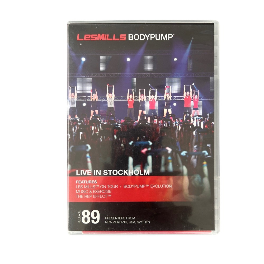 Les Mills BodyPump 89 Live in Stockholm DVD CD Set Fitness Workout Release 89